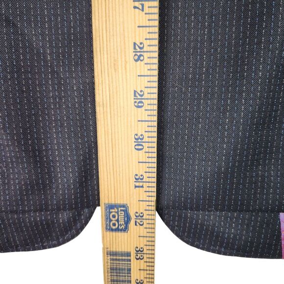 Ted Baker Blazer Mens 40R Black Muted Stripe Endurance 100% Wool 2 Button Coat - Picture 12 of 14